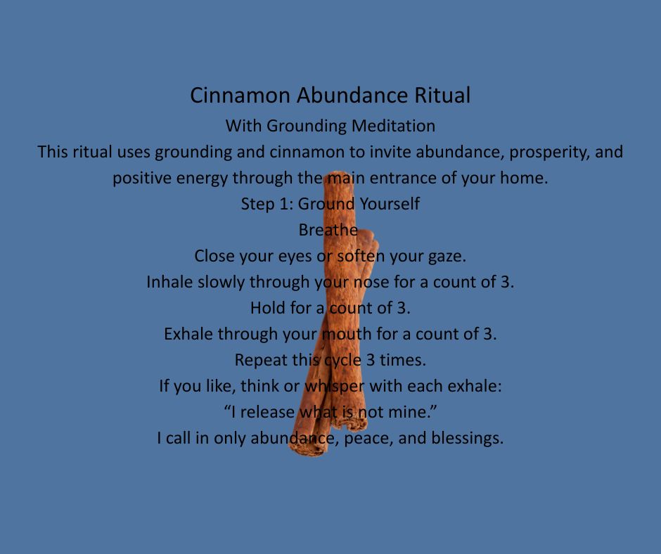 Cinnamon Ritual for the First of the Month